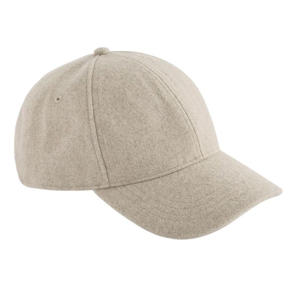 Beechfield 6 Panel Wool Blend Cap / Stone
